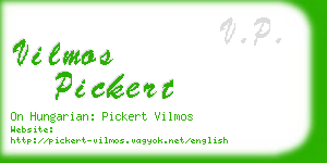 vilmos pickert business card